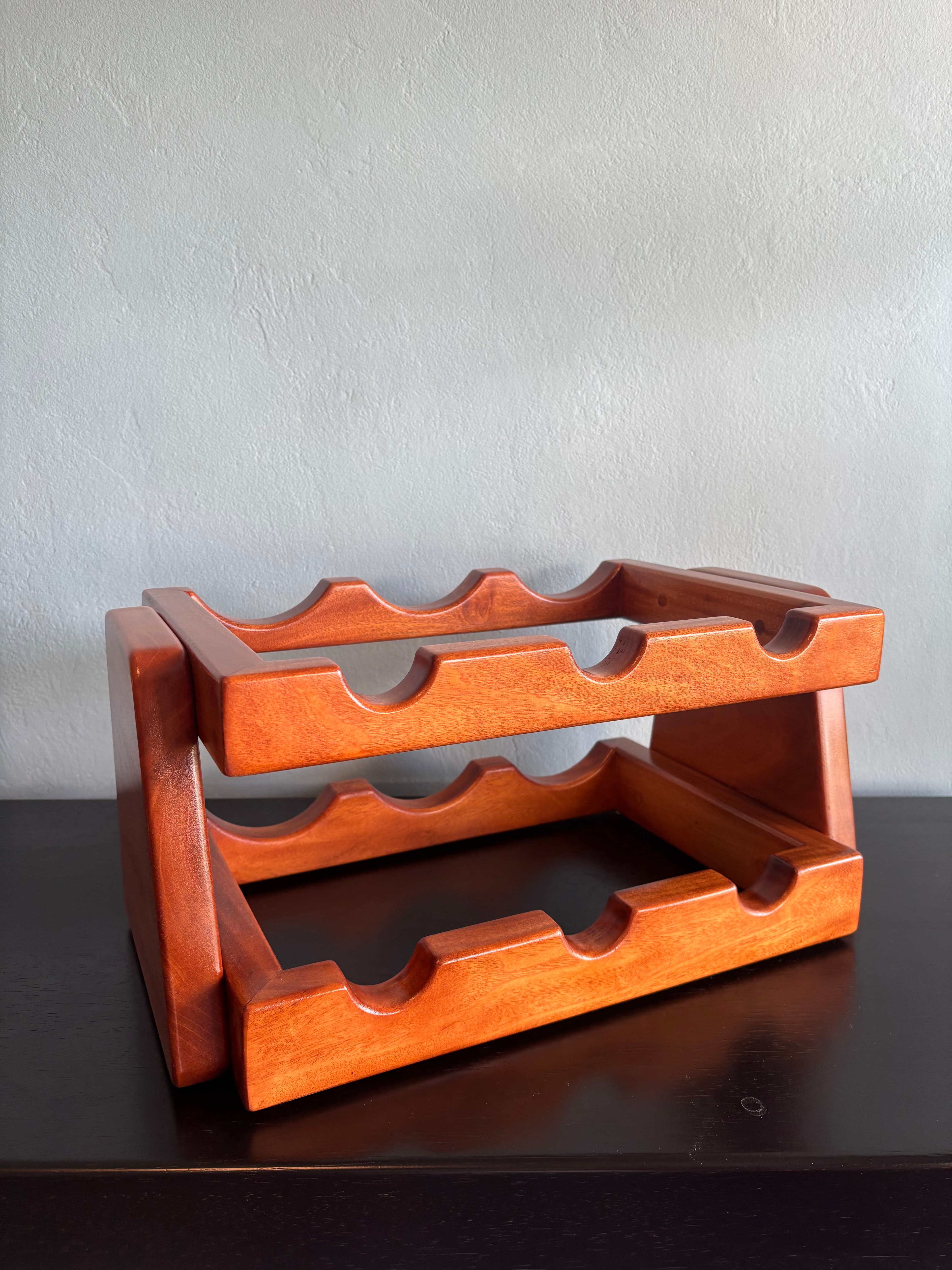 Mahogany rack side angle